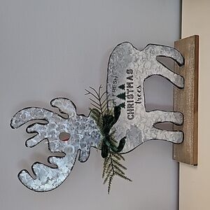 🌲HOLIDAY HOME Metal Tin Standing Deer Christmas Decor